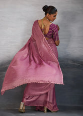 India Silk Pink Sarees Crafted With The New Trending Moss Fabric Offer A Perfect Blend Of Tradition